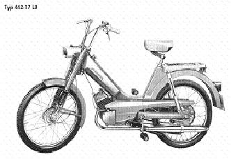 Zndapp-Ersatzteilliste Typ 442-16 L0 Automatic Moped
