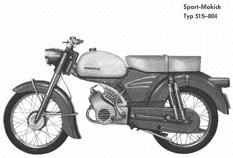 Zndapp-Ersatzteilliste Typ 515-017 Sport-Combinette Export