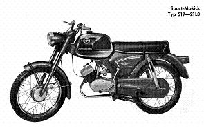 Zndapp-Schaltplan Typ 517 C 50 Sport