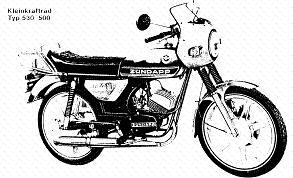 Zndapp-Schaltplan Typ 530-500 KS 50 Super Sport TT