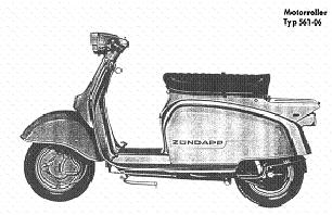 Zndapp-Ersatzteilliste Typ 561-06L0 RS50 Super Roller