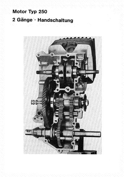 Arbeiten am 2Takt Motor-Motor Typ 250 2 Gang und Automatik