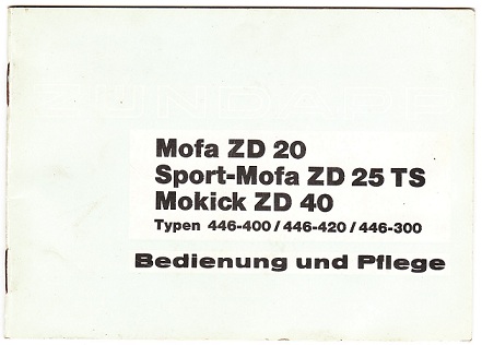 Original Bedienung und Pflege Typ 446-300/446-400/446-420