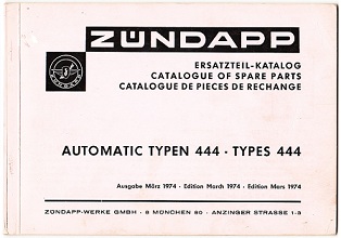 Original Ersatzteilliste Typ 444-siehe Artikelbeschreibung