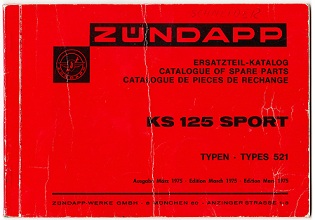 Original Ersatzteilliste Typ 521 KS 125 Sport