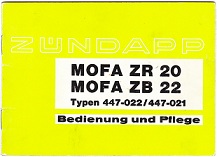 Original Bedienung und Pflege Typ 447-022 ZR20/447-021 ZB22